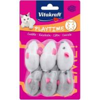 Ratones de felpa para gato VITAKRAFT, bolsa 6 uds