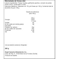 Mermelada de fresa LA VIEJA FABRICA Diet, frasco 280 g 