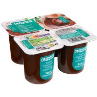 Postre de soja-chocolate EROSKI, pack 4x100 g