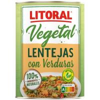 Llenties amb verdures LITORAL, llauna 430 g