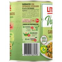 Cigrons amb espinacs LITORAL, lata 425 g