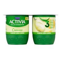 Bífidus cremós sabor llima-llimona ACTIVIA, pack 4x115 g