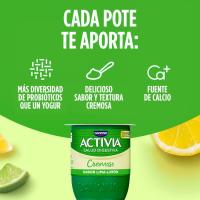 Bífidus cremoso sabor lima-limón ACTIVIA, pack 4x115 g