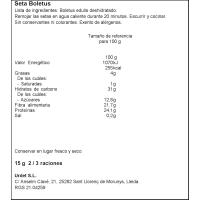 Setas deshidratadas CAP D'URDET, caja 15 g