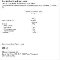 Aceite de oliva virgen extra Terra Alta DUC, botella 25 cl
