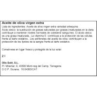 Aceite de oliva virgen extra DO Siurana E.SOLE, garrafa 2 litros