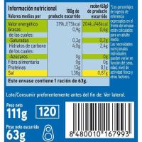 Escopinyes al natural 35-45 EROSKI, llauna 63 g