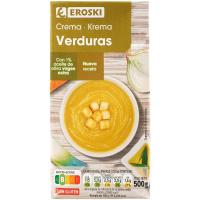 Crema de verdures de l`horta EROSKI, brik 500 g