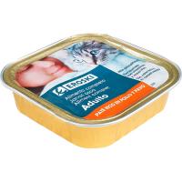 Paté de pollo para gato EROSKI, lata 100 g