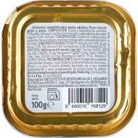 Paté de pollastre per a gat EROSKI, lata 100 g