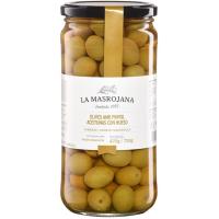 Aceituna sabor manzanilla LA MASROJANA, tarro 450 g