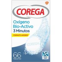 Netejador oxigen Bio-Actiu en pastilles Corega, caixa 66 unitats.