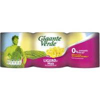 Maíz ligero 0% GIGANTE VERDE, pack 3x140 g