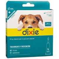 Pipeta fipronil para perro pequeño 2-10 kg DIXIE, pack 4 uds