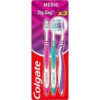 Raspall dental Zig Zag mitjà COLGATE, pack 3 u