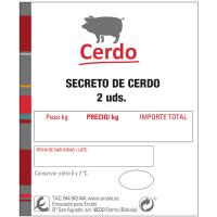 Secret de porc al buit EROSKI, 2 u., sobre aprox. 820 g