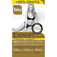 Bandas Cera Depilatoria Corporales Expert TAKY, 12+4 U