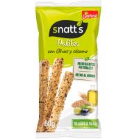 Bastonets de cereals amb olives-sèsam, SNATT`S, bossa 60 g