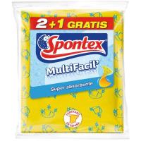 Bayeta amarilla multifácil SPONTEX, pack 2+1 unid.
