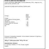 Atún claro en escabeche ANXOVES DE L'ESCALA, lata 190 g