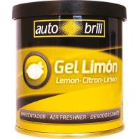 Ambientador gel en lata aroma limón AUTOBRILL, envase 80gr