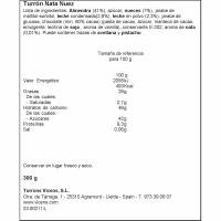 Turrón de nata-nuez especial VICENS, tableta 300 g
