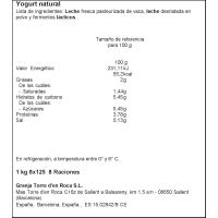 Yogur natural LA TORRE, pack 8x125 g