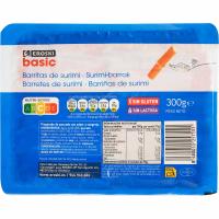 Barritas de surimi EROSKI BASIC, bandeja 300 g