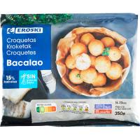 Croquetas de bacalao EROSKI, bolsa 350 g