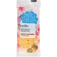 Esponja desmaquillante vegetal belle, pack 2 u