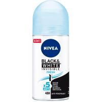 Desodorant invisible For Black&White Fresh NIVEA, roll on 50 ml