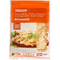 Queso rallado Emmental EROSKI, bolsa 200 g