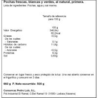 Pochas verdes-blancas PEDRO LUIS, frasco 500 g
