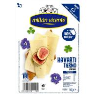 Formatge Havarti MILLAN VICENTE, rodanxes, safata 90 g