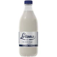 Leche fresca entera LETONA, botella 1,5 litros