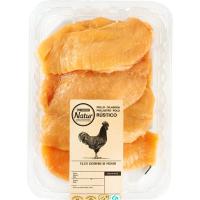 Filete de pechuga corte extrafino EROSKI Natur, bandeja aprox. 400 g