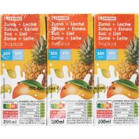 Lactosuc tropical EROSKI, pack 6x200 ml