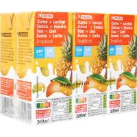 Lactosuc tropical EROSKI, pack 6x200 ml