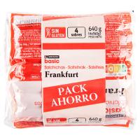 Salchichas Frankfurt EROSKI basic, pack 4x160 g