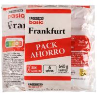 Salsitxes Frankfurt EROSKI basic, pack 4x160 g