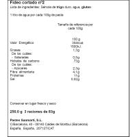 Fideu núm. 2 SANMARTI, paquet 250 g