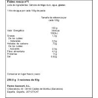 Fideu rosca núm. 1 SANMARTI, paquet 250 g