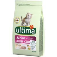 Aliment de pollastre-arròs gat júnior 1-12 m ULTIMA, sac 1,5 kg