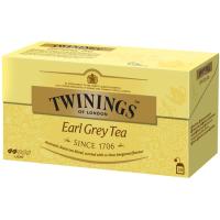 Té Earl Grey TWININGS, caja 25 sobres