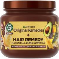 Mascarilla de aguacate y karité ORIGINAL REMEDIES, tarro 300 ml