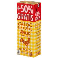 Caldo natural de pollo ANETO, brik 1 litro + 50%