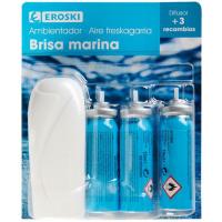 Ambientador minispray marino EROSKI, aparato + 3 recambios
