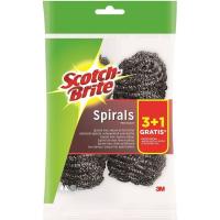 Fregall inox spirals SCOTCH-BRITE, pack 3+1 uds