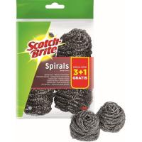 Fregall inox spirals SCOTCH-BRITE, pack 3+1 uds