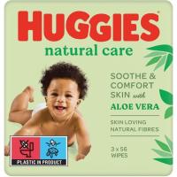 Toallitas natural care HUGGIES, pack 2+1 uds
